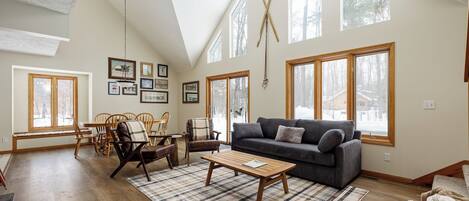 Televisión, chimenea