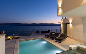 A heated pool