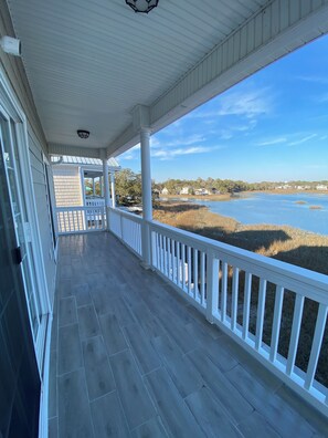 Terrace/patio - Minutes to the Beach 5 Bed 4 Bath Pool House, Stunning Marsh View (North Myrtle Beach)