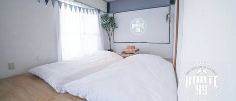 2 多间卧室、WiFi、床单