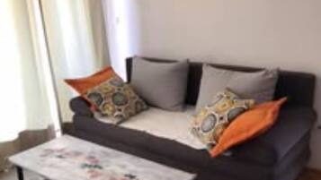 Apartment (Two Bedroom Apartment With Sea View) | Living room | 32-inch flat-screen TV with cable channels