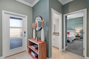 4 bedrooms, desk, iron/ironing board, travel crib