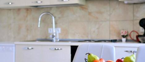 House (Four Bedroom Holiday Home with Pool) | Private kitchen | Fridge