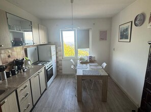 Apartment (One Bedroom Apartment with Hot Tube) | Private kitchen