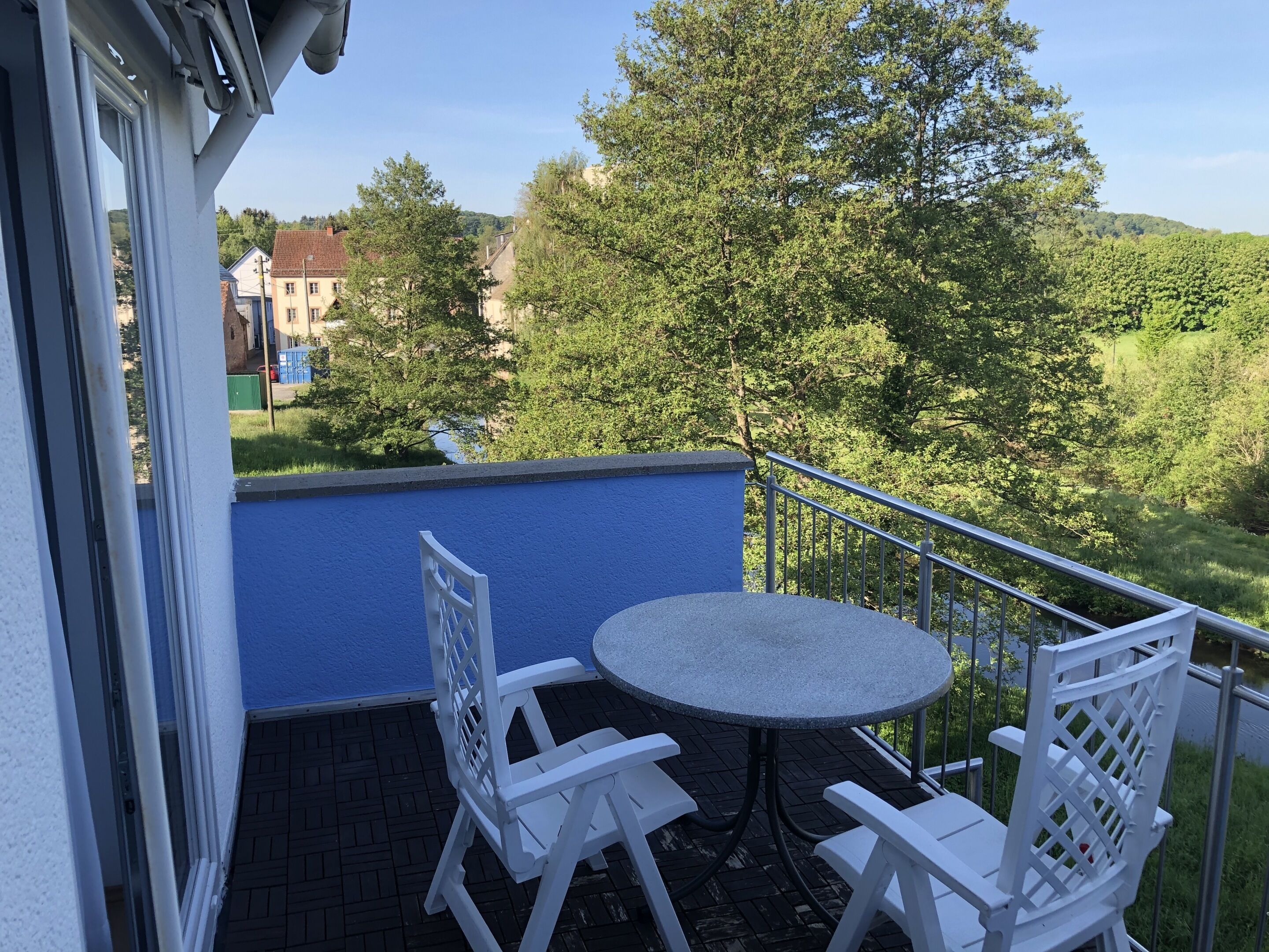 Standard-Doppelzimmer, eigenes Bad | Blick vom Balkon