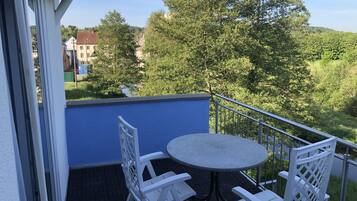 Standard-Doppelzimmer, eigenes Bad | Blick vom Balkon