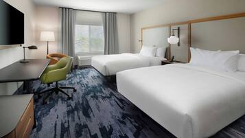 Skrivebord, arbejdsområde til bærbare computere, mørklægningsgardiner