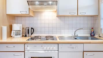 Fridge, oven, stovetop, dishwasher