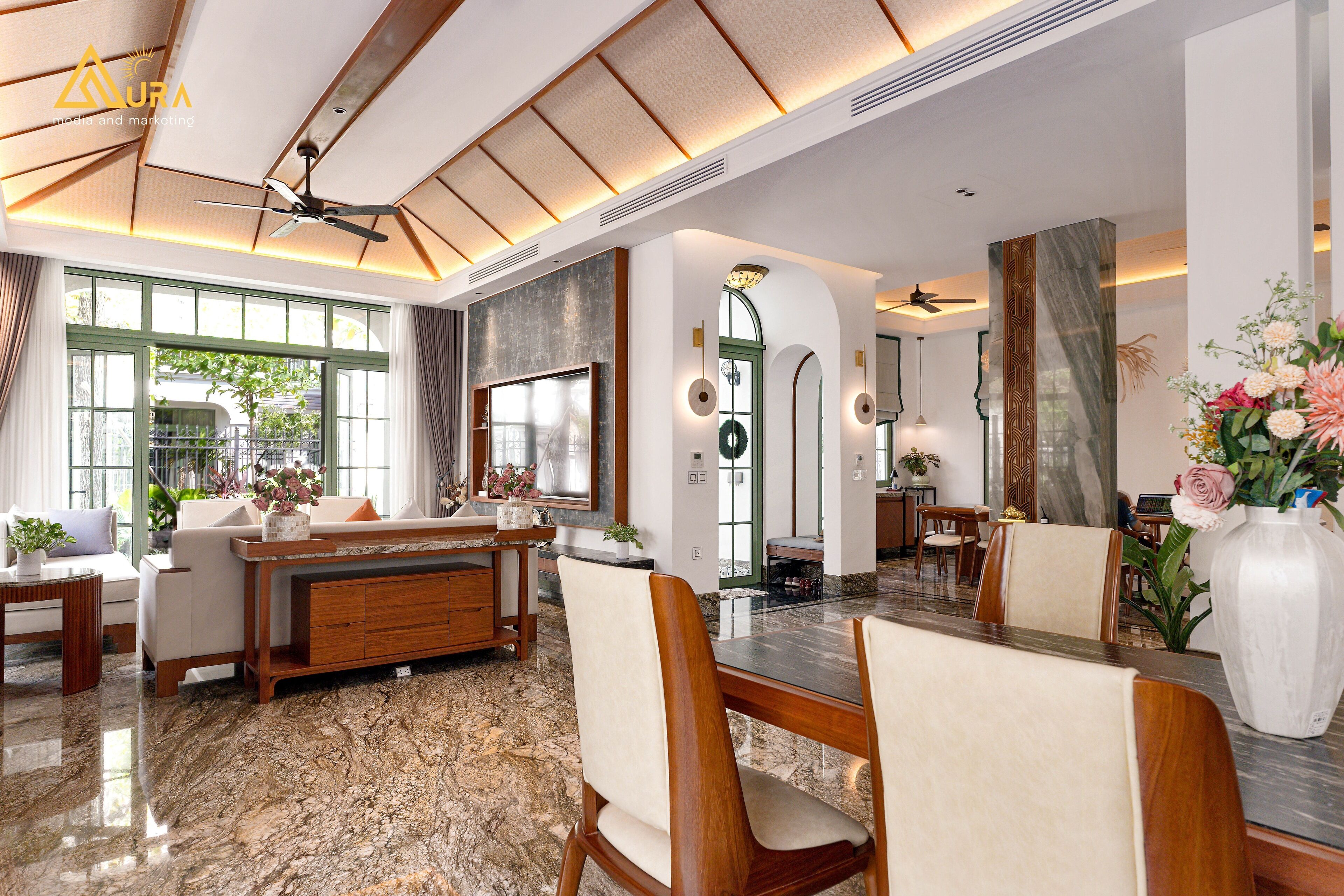 Luxury Villa, Balcony, Resort View | Living area | LCD TV