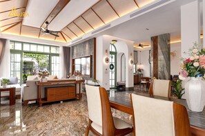 Luxury Villa, Balcony, Resort View | Living area | LCD TV