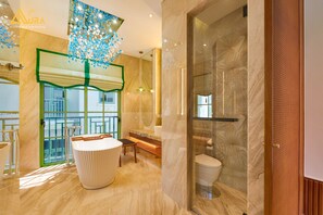 Luxury Villa, Balcony, Resort View | Bathroom | Designer toiletries, hair dryer, bathrobes, slippers - PQ Tropical Village (Phu Quoc)