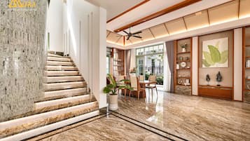 Luxury Villa, Balcony, Resort View | Private kitchen | Fridge, microwave, oven, stovetop