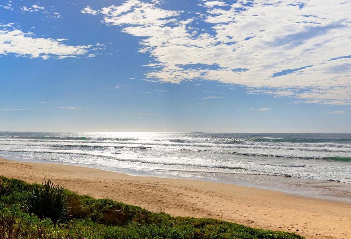 Vlak bij het strand