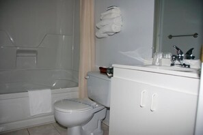 Haartrockner, Handtücher, Seife, Toilettenpapier
