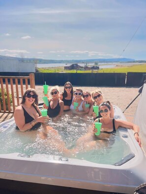 Utendørs boblebad