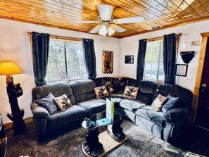 TV, fireplace, offices