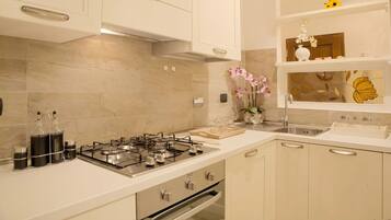 Fridge, oven, stovetop, dishwasher