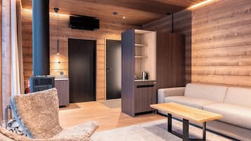 Chalet Deluxe, vue parc (Arctic Sky Villa) | Coin séjour