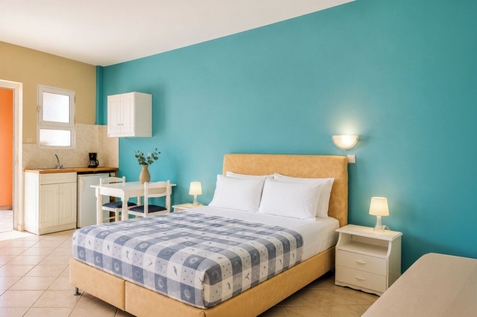 Monolocale comfort, 1 letto matrimoniale con divano letto, balcone