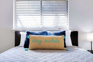 3 bedrooms, desk, iron/ironing board, travel cot