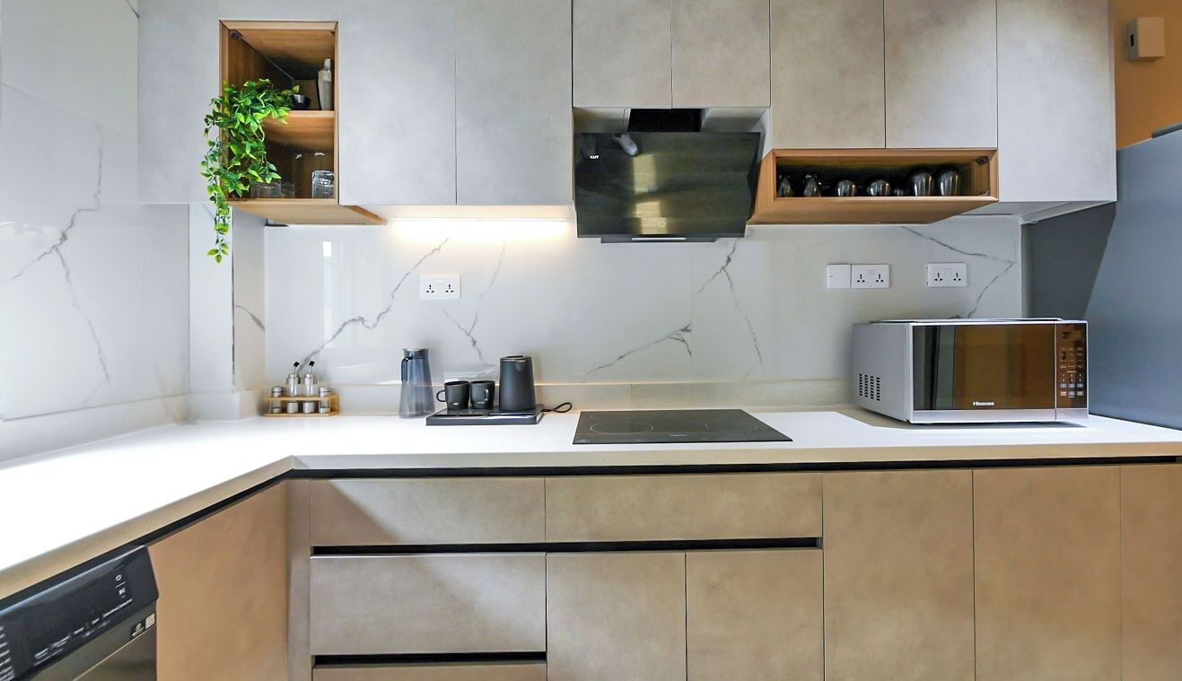 行政公寓, 2 間臥室, 山景, 山間 | 私人廚房 | 餐桌