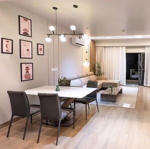 Executive Apartment, 2 Bedrooms, Mountain View, Mountainside | Living area | 65-inch Smart TV with digital channels