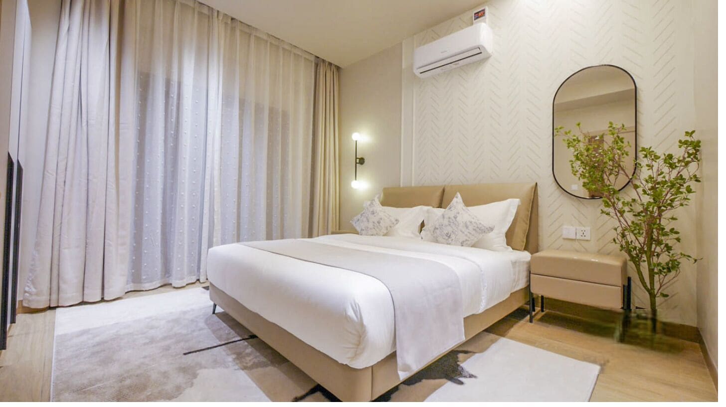 2 habitaciones, ropa de cama de alta calidad y decoración personalizada 