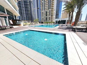 Una piscina riscaldata
