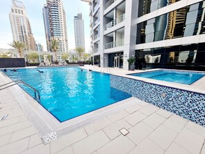 A heated pool