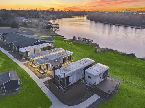 One-of-a-kind tiny home designed for an unforgettable stay by the beautiful San Jacinto River