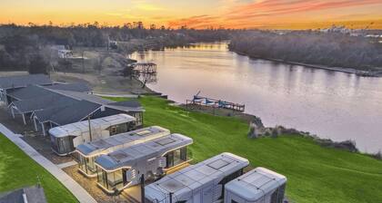 One-of-a-kind tiny home designed for an unforgettable stay by the beautiful San Jacinto River