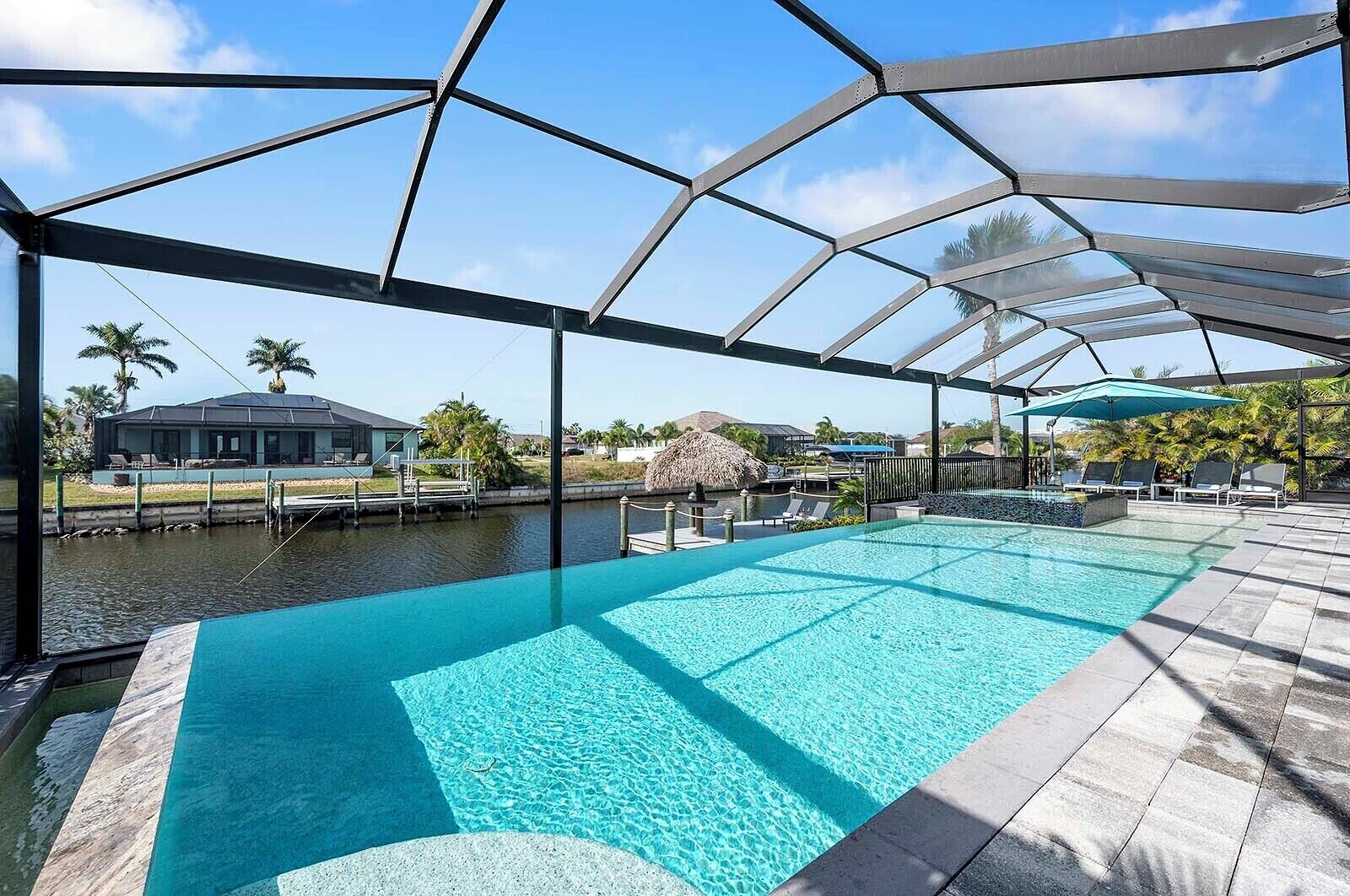 A heated pool
