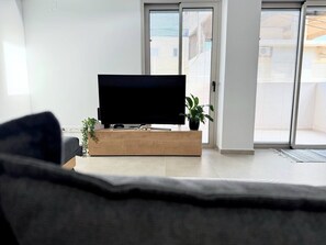 公寓, 1 間臥室, 露台, 城市景 | 客廳