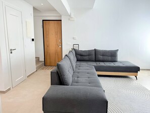 公寓, 1 間臥室, 露台, 城市景 | 客廳