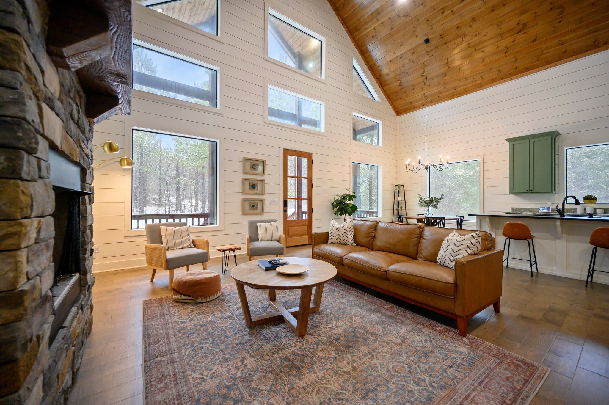 Cabin, Multiple Beds, Hot Tub, Garden View (Once Upon a Pine) | Living area | 42-inch flat-screen TV with digital channels, fireplace