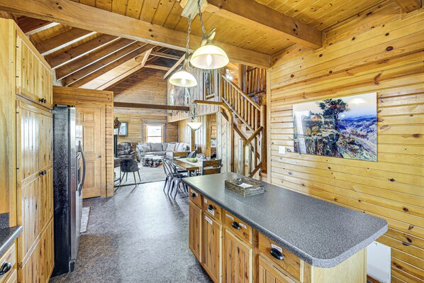 House (3 Bedrooms) | Interior - Pine Ridge Cabin on 62 Acres: Hot Tub & Views! (Chadron)