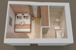 Floor plan - Studio Moderne - AC - 2P- Le Marais (Paris)