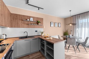 Fridge, oven, stovetop, dishwasher