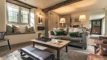 Televisión y chimenea