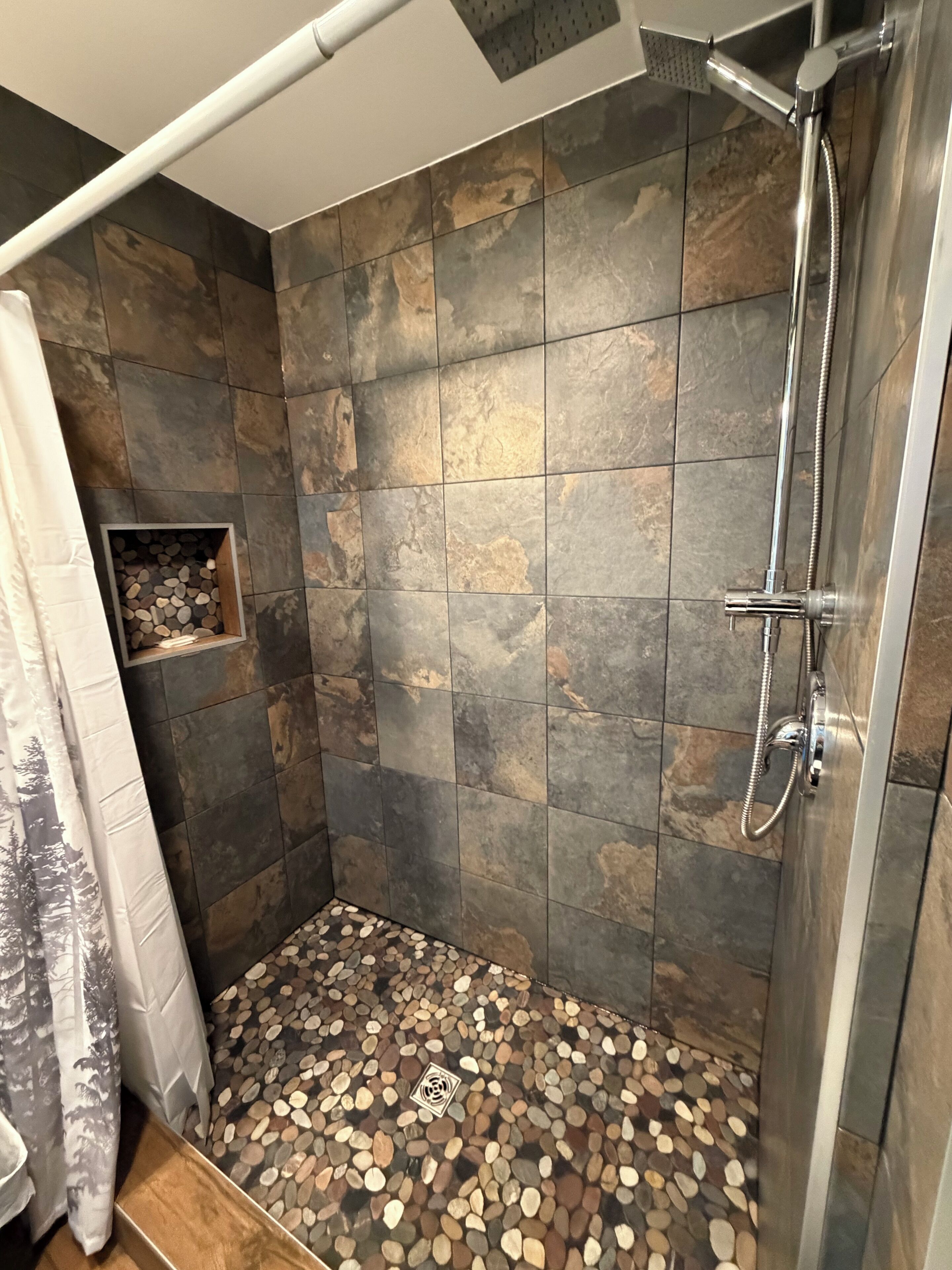 Shower, soap, toilet paper