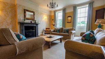 TV, fireplace, offices