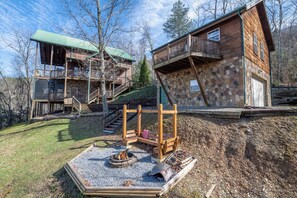 Exterior - 2-in-1 Estate w/ VIEWS! Theater + Firepit + GAMES! (Sevierville)