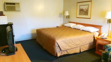 Desk, free WiFi, bed sheets