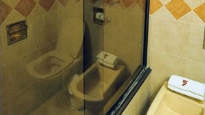 Standard Quadruple Room, City View | Bathroom | Hair dryer, bidet, towels, soap - HOTEL AUGUSTUS (San Salvador de Jujuy)