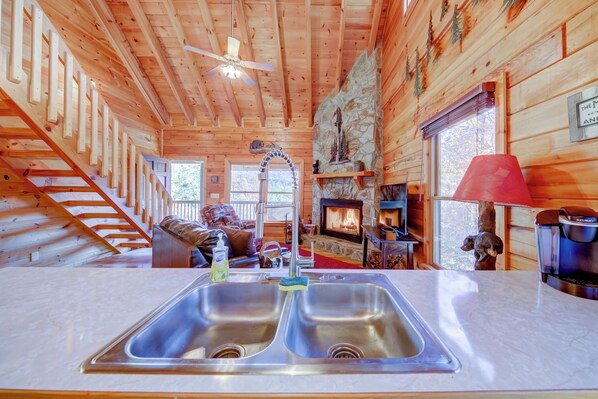 Interior - Blue Ridge Cabin: Mountain Views, Trails, & Cozy Vibes (Blue Ridge)