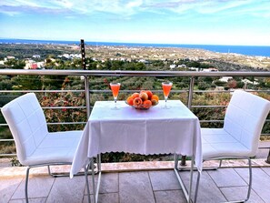 Outdoor dining - New Zanna Apartment  in the popular  town of Hersonissos (Hersonissos)