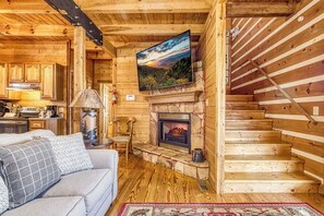 Smart TV, fireplace, video games