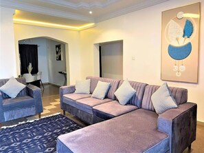 Family Apartment, Balcony, City View | Living area - 7th Heaven Homes (Ibadan)