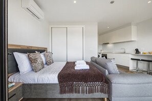 1 bedroom, iron/ironing board, travel crib, free WiFi