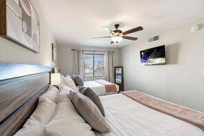 2 bedrooms, iron/ironing board, WiFi, bed sheets